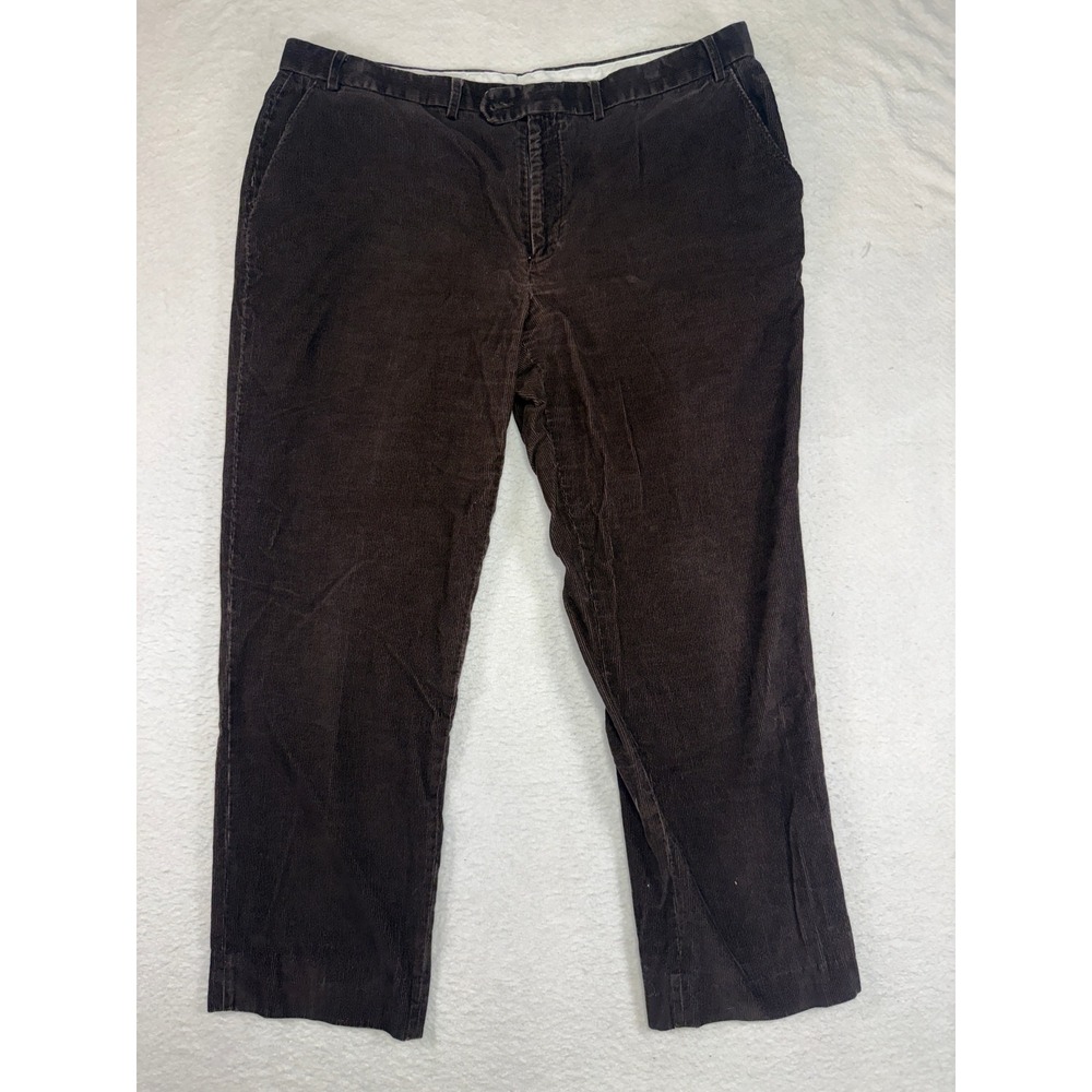 Lauren Ralph Lauren Mens Brown Corduroy Pants Straight Leg 42W x 32L Cotton